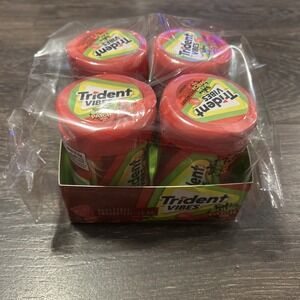 Trident Vibes SOUR PATCH KIDS Redberry Sugar Free Gum, 4-40 Piece Bottles 10/25